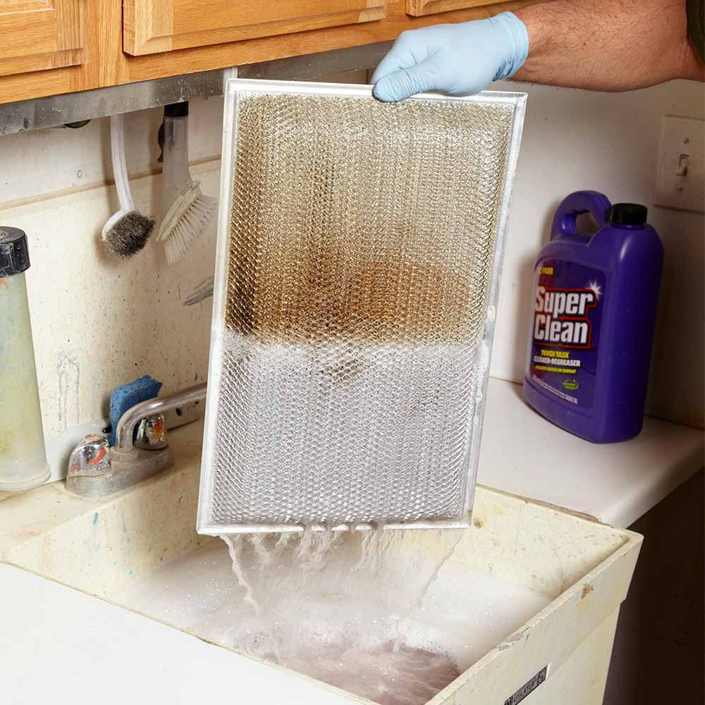 شستن فیلتر هود آشپزخانه