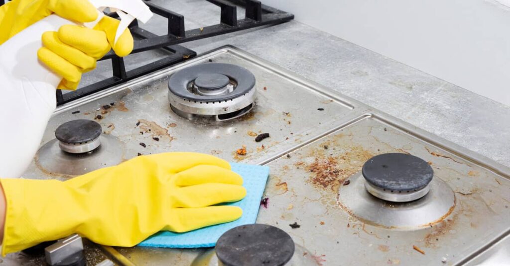 تمیز کردن اجاق گاز